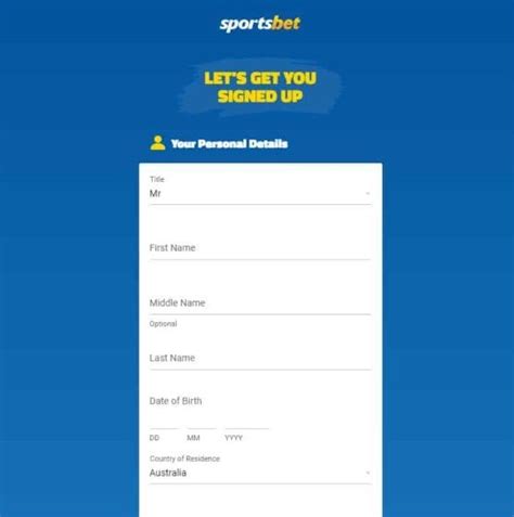sportsbet sign up offer